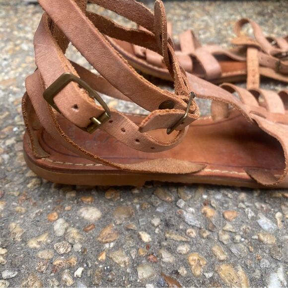 Vintage Flings gladiator ankle strap flats sandals 10 M - Picture 4 of 8